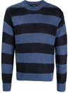 Lardini Men's Crew Neck Neckline Jumper Sweater Pullover In Blue