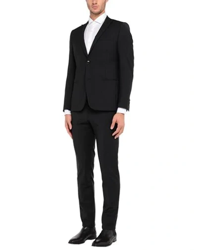 Grey Daniele Alessandrini Suits In Black