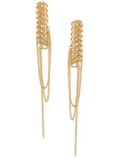 Wouters & Hendrix Sins And Senses Chain-detail Earrings In Gold