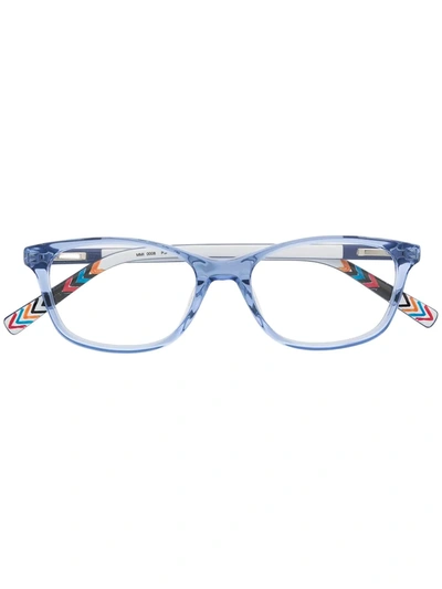 M Missoni Square-frame Glasses In Blau