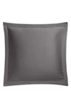 Matouk Nadia Quilted Euro Sham In Charcoal