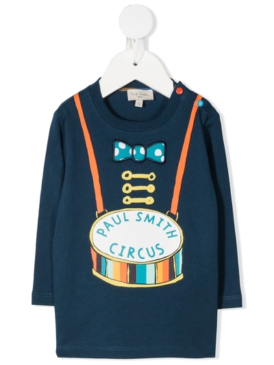 Paul Smith Junior Babies' Circus-motif Organic-cotton Sweatshirt In Blue