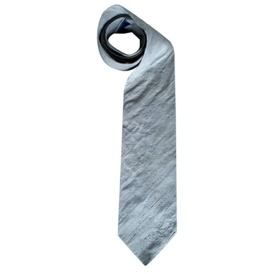 Pre-owned Givenchy Silk Tie In Grey