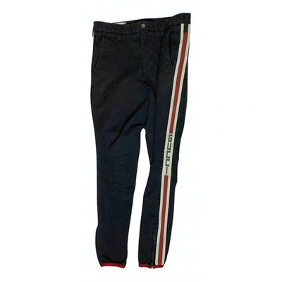Pre-owned Gucci Trousers In Black
