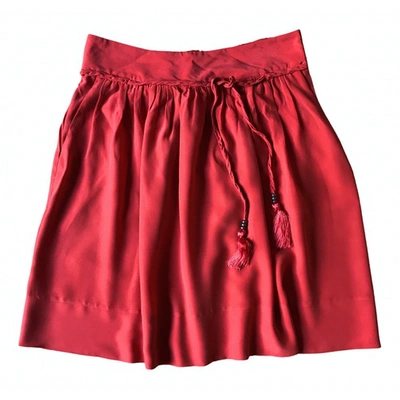 Pre-owned See By Chloé Silk Mid-length Skirt In Red