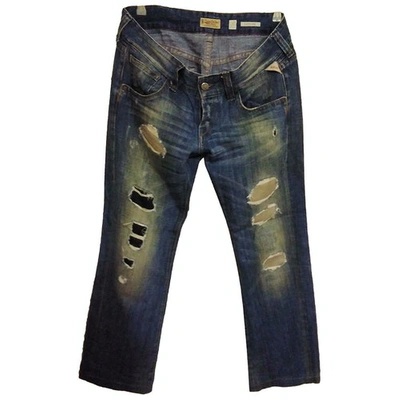 Pre-owned Replay Trousers In Blue