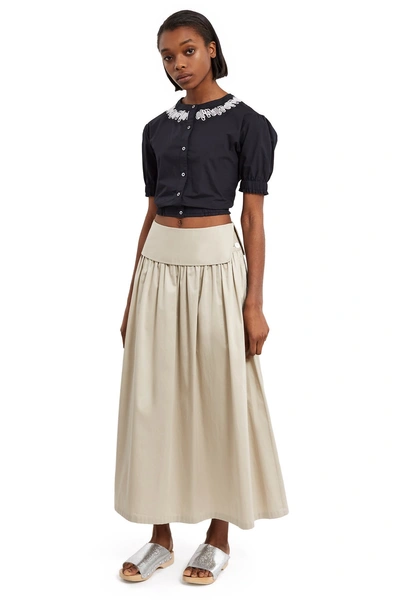 Opening Ceremony French Cuff Maxi Skirt In Sand