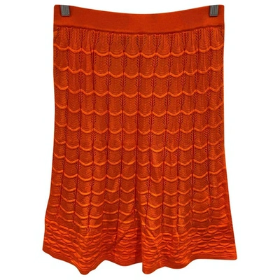 Pre-owned M Missoni Mid-length Skirt In Orange