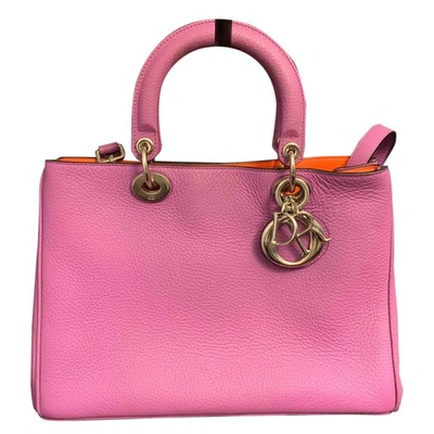 Pre-owned Dior Issimo Leather Handbag In Purple