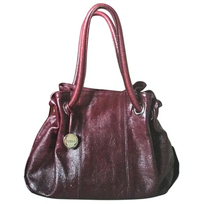 Pre-owned Furla Leather Handbag In Burgundy