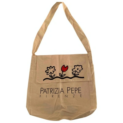 Pre-owned Patrizia Pepe Cloth Crossbody Bag In Beige