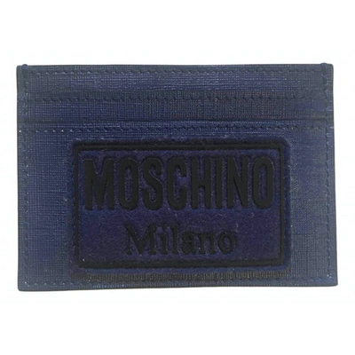 Pre-owned Moschino Leather Small Bag In Blue