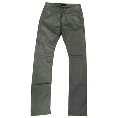 Pre-owned Superfine Straight Jeans In Green