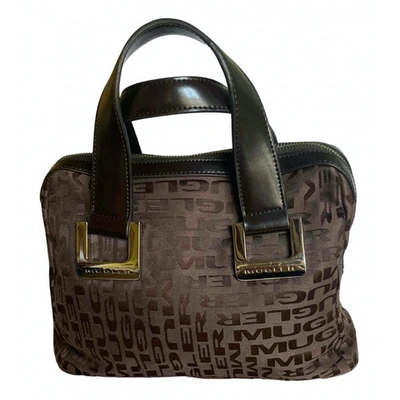 Pre-owned Mugler Brown Cloth Handbag