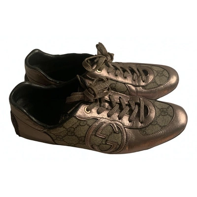 Pre-owned Gucci Leather Trainers In Multi