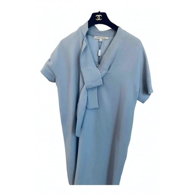 Pre-owned Marc Jacobs Silk Mid-length Dress In Blue