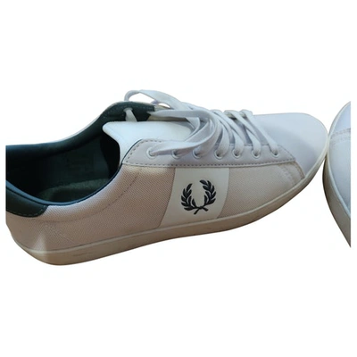 Pre-owned Fred Perry White Cloth Trainers