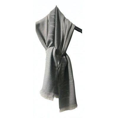 Pre-owned Emporio Armani Grey Wool Scarf & Pocket Squares