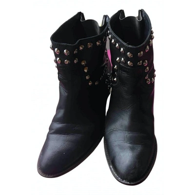 Pre-owned Zadig & Voltaire Black Leather Ankle Boots