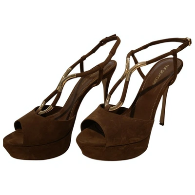 Pre-owned Sergio Rossi Sandals In Brown