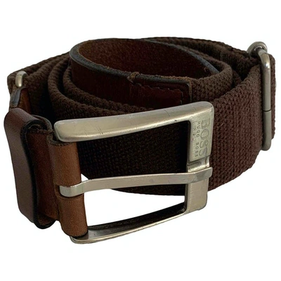 Pre-owned Hugo Boss Cloth Belt In Brown