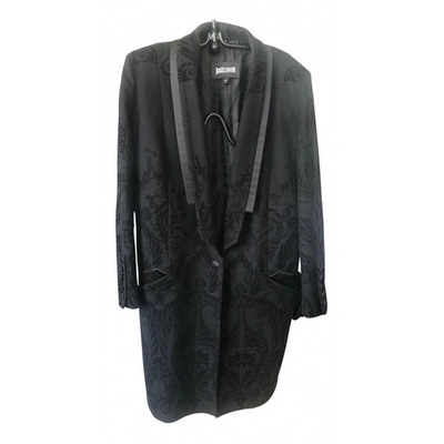 Pre-owned Just Cavalli Wool Coat In Black
