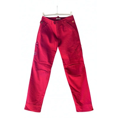 Pre-owned Blumarine Large Jeans In Burgundy