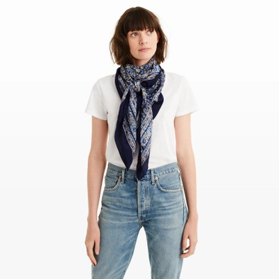 Club Monaco Phesa Floral Scarf In Blue Floral Multi