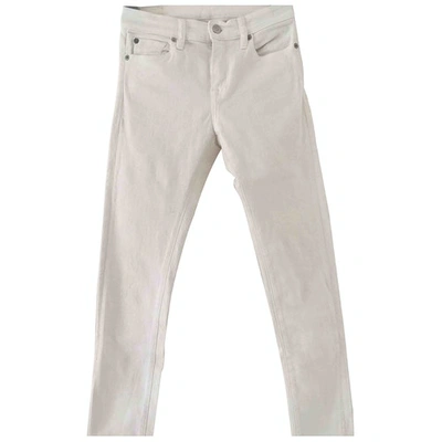 Pre-owned Ralph Lauren Slim Jeans In White
