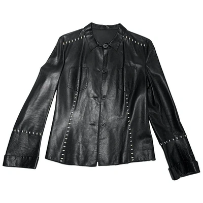 Pre-owned Sylvie Schimmel Leather Biker Jacket In Black
