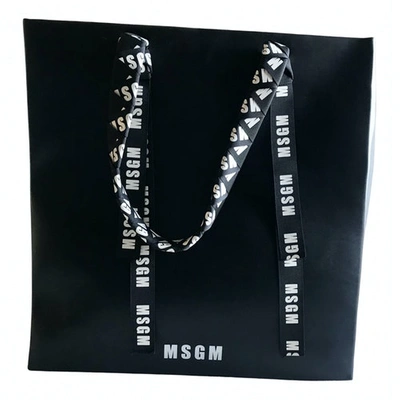 Pre-owned Msgm Black Leather Handbag