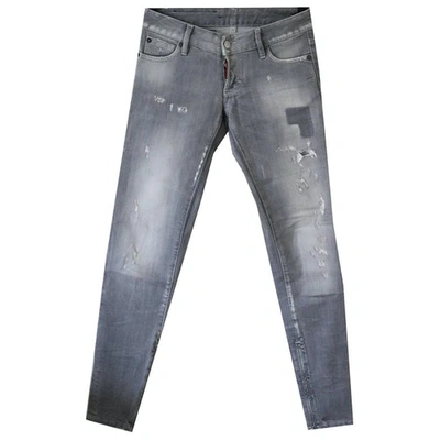 Pre-owned Dsquared2 Trousers In Grey