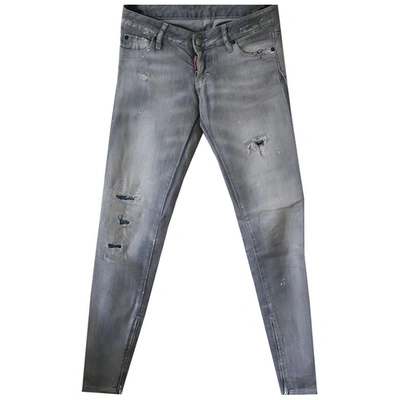 Pre-owned Dsquared2 Trousers In Grey