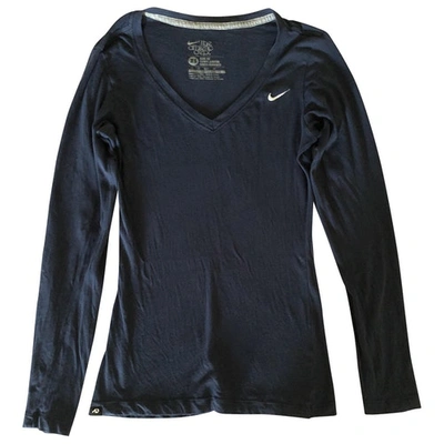 Pre-owned Nike Blue Cotton Top