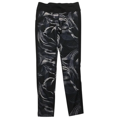 Pre-owned Nike Black Polyester Trousers In Charcoal
