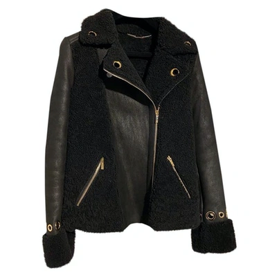 Pre-owned Blumarine Leather Jacket In Black