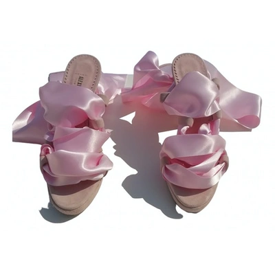 Pre-owned Alexis Mabille Leather Sandals In Pink