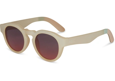 Toms Traveler By  Bryton Matte White Sunglasses With Brown Gradient Lens