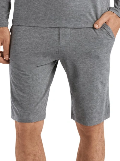 Hanro Casuals Knit Shorts In Stone Melange