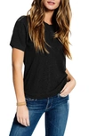 Sol Angeles Eco Slub Wide-hem Tee In V Black