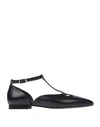 Ottod'ame Ballet Flats In Black