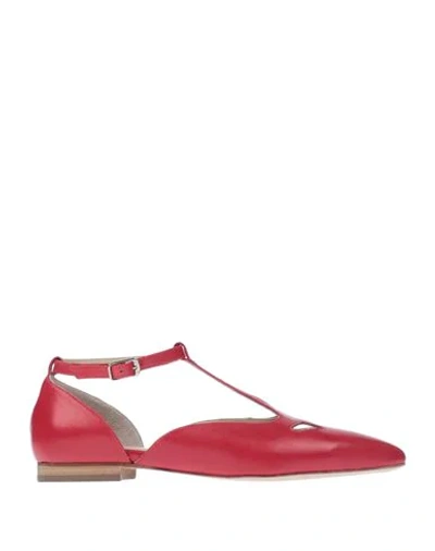 Ottod'ame Ballet Flats In Red