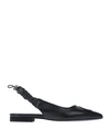 Ottod'ame Ballet Flats In Black
