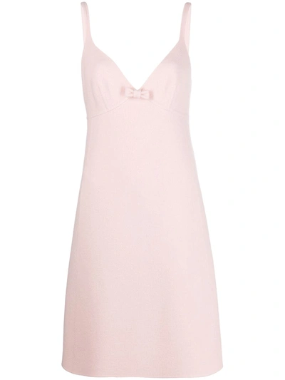 Marc Jacobs Bow-embellished A-line Dress In Pink