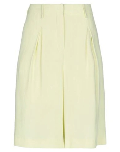 L'autre Chose L' Autre Chose Woman Shorts & Bermuda Shorts Light Yellow Size 4 Acetate, Viscose
