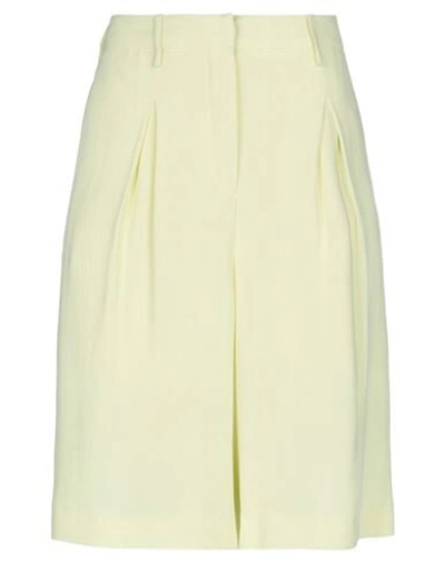 L'autre Chose L' Autre Chose Woman Shorts & Bermuda Shorts Pastel Yellow Size 4 Acetate, Viscose