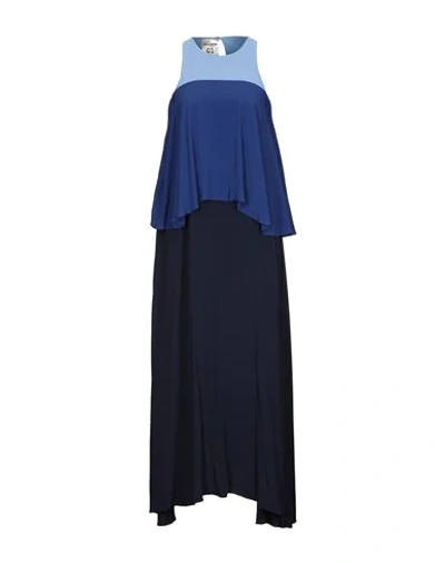 Semicouture Long Dresses In Blue