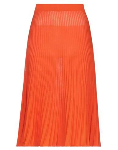 Bruno Manetti Midi Skirts In Orange