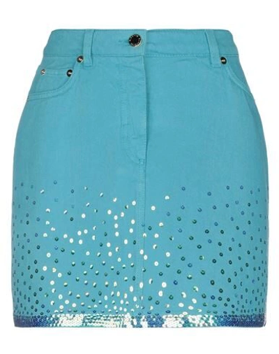 Alberta Ferretti Denim Skirts In Azure