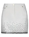 Alberta Ferretti Denim Skirts In White
